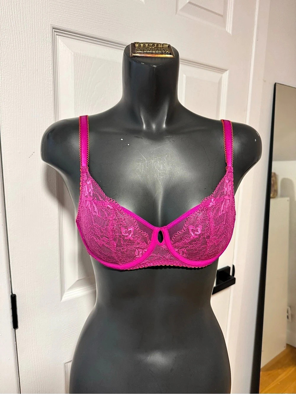 chantelle Pink Lace Bra
